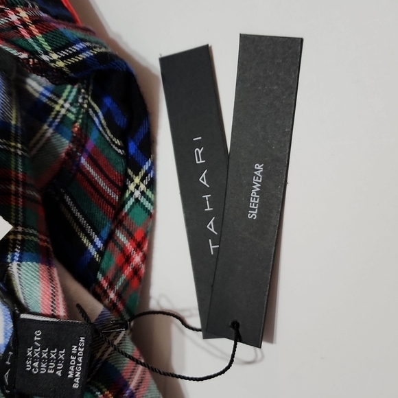 Tahari Tartan Sleepwear Chemise - Picture 9 of 9